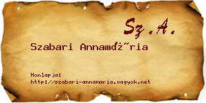 Szabari Annamária névjegykártya