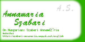 annamaria szabari business card